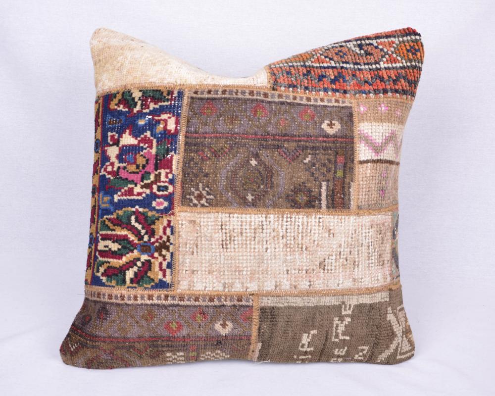 Kapadokya Serisi El Dokuma VintageHalı Yastık Kılıfı