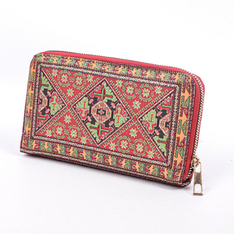 Kilim Desenli Cüzdan Bayan Cüzdan