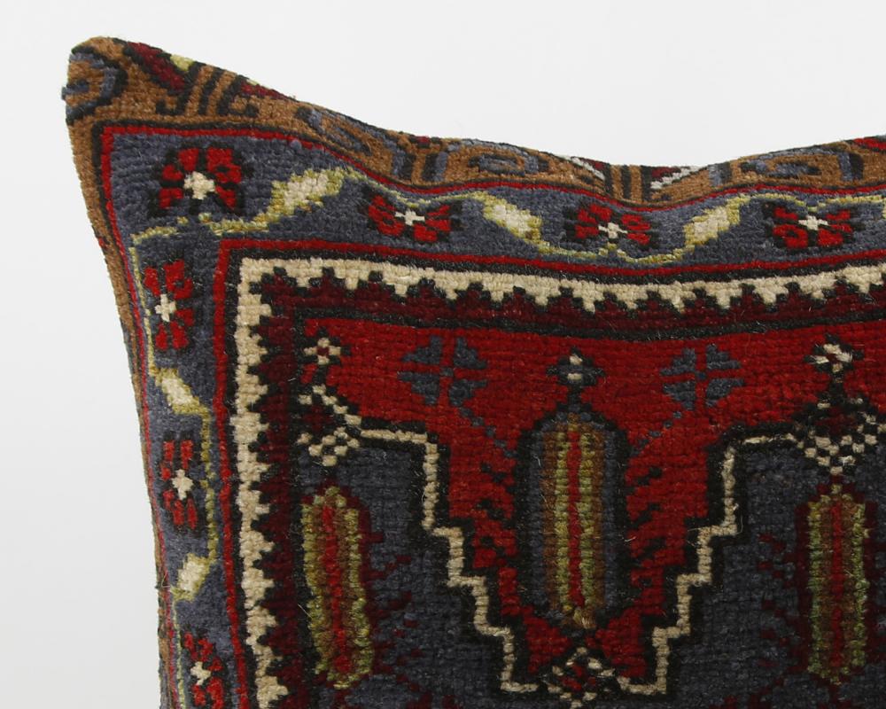 Etnik Anadolu İzleri El Dokuma Retro Halı Yastık Kılıfı