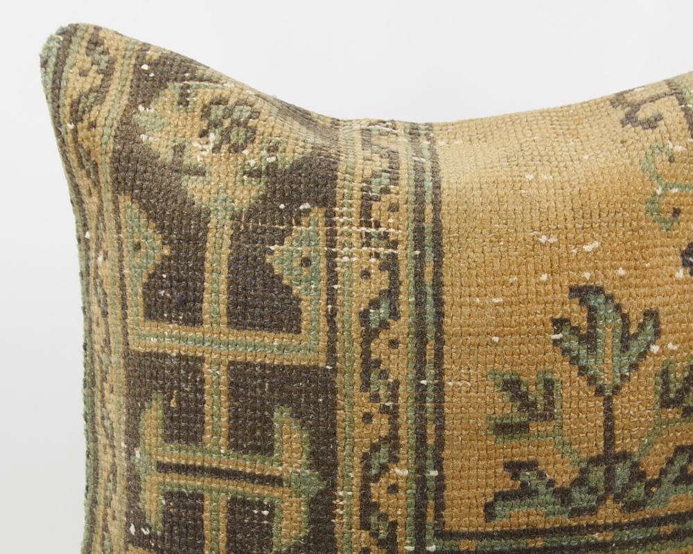 Etnik Anadolu İzleri El Dokuma Retro Halı Yastık Kılıfı