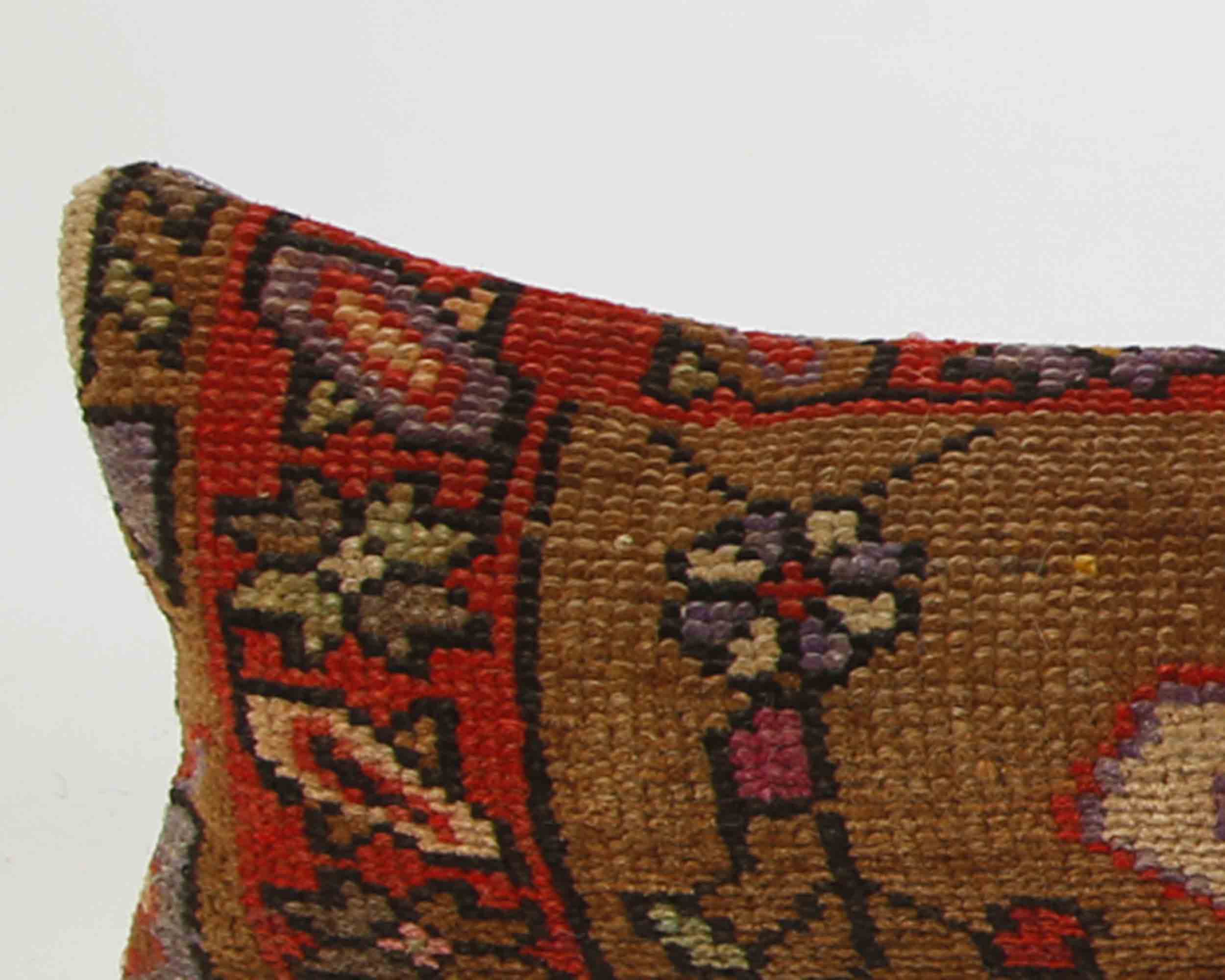 Retro Anadolu El Dokuma Uzun Halı Yastık Kılıfı