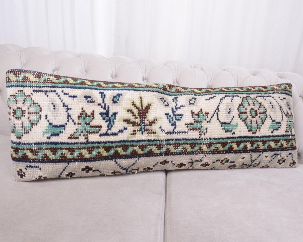 Vintage  El Dokuma Uzun Halı Yastık Kılıfı
