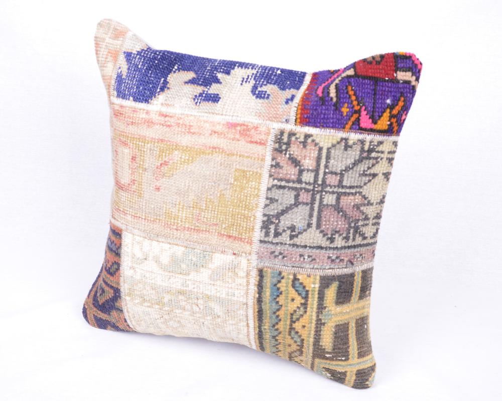 Kapadokya Serisi El Dokuma VintageHalı Yastık Kılıfı