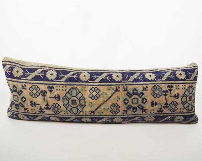 Vintage Anadolu Kilim Kırlen Halı Kılıfı El Dokuması Yün Kırlent