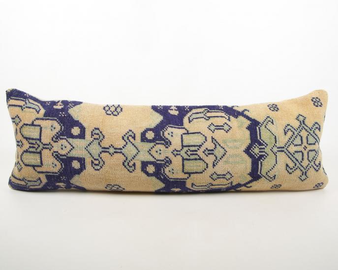 Vintage Anadolu Kilim Kırlen Halı Kılıfı El Dokuması Yün Kırlent