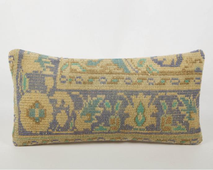 Vintage Anadolu Kilim Kırlen Halı Kılıfı El Dokuması Yün Kırlent