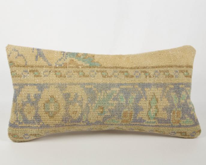 Vintage Anadolu Kilim Kırlen Halı Kılıfı El Dokuması Yün Kırlent