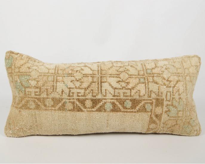 Vintage Anadolu Kilim Kırlen Halı Kılıfı El Dokuması Yün Kırlent