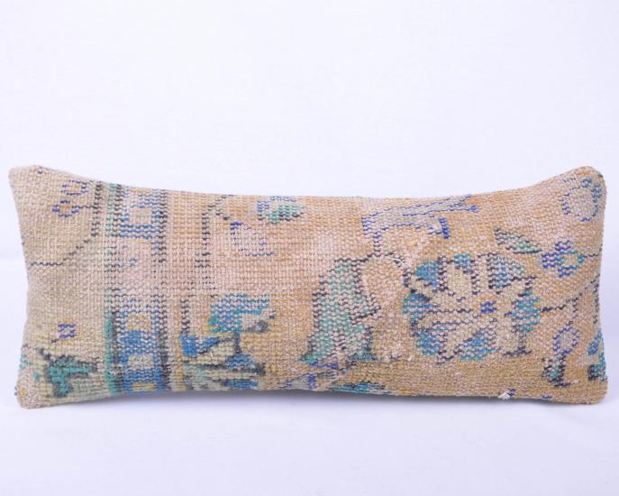 Vintage Anadolu Kilim Kırlen Halı Kılıfı El Dokuması Yün Kırlent