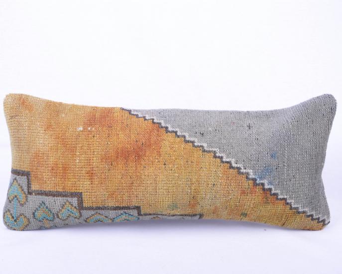 Vintage Anadolu Kilim Kırlen Halı Kılıfı El Dokuması Yün Kırlent