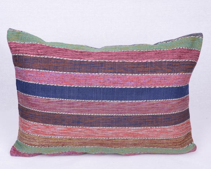 Bohem Anadolu Kilim Kırlen Kılıfı El Dokuması Yün Kırlent