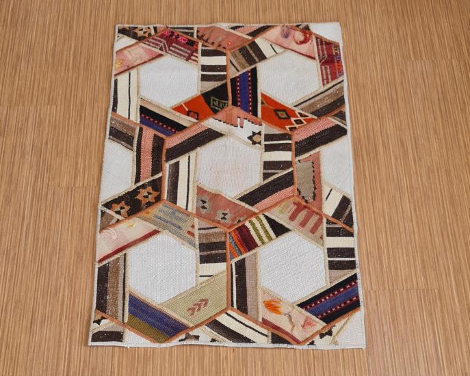 El dokuma Patchwork Halısı