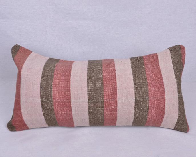Vintage Anadolu Kilim Kırlen Halı Kılıfı El Dokuması Yün Kırlent