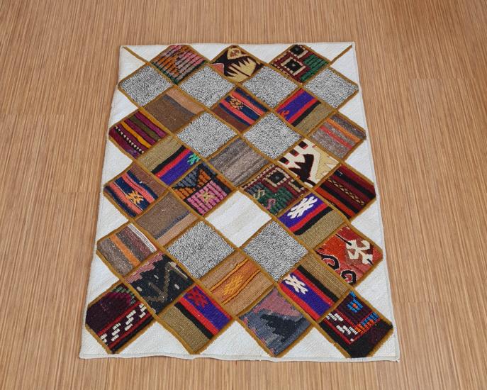 El dokuma Patchwork Halısı
