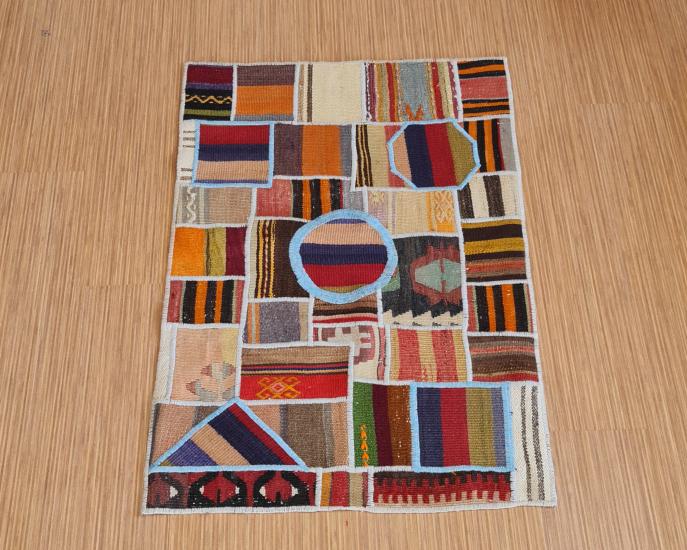 El dokuma Patchwork Halısı