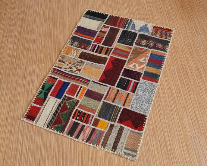 El dokuma Patchwork Halısı