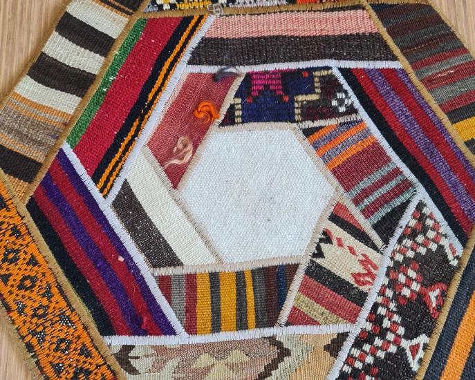 El dokuma Patchwork Halısı
