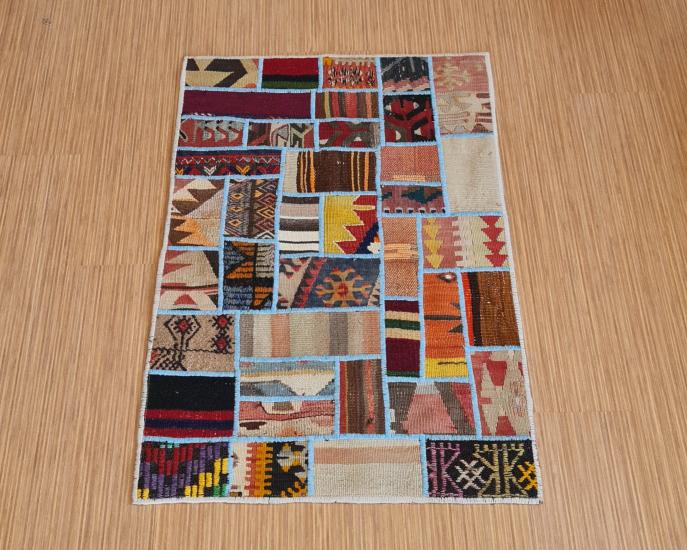 El dokuma Patchwork Halısı