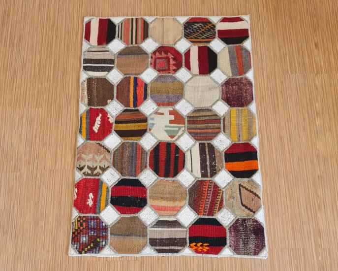 El dokuma Patchwork Halısı