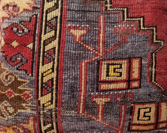 Retro Ev Dekor Anadolu Desenli Retro Halı Yastık Kılıfı