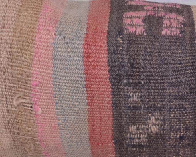 Vintage Anadolu Kilim Kırlen Halı Kılıfı El Dokuması Yün Kırlent