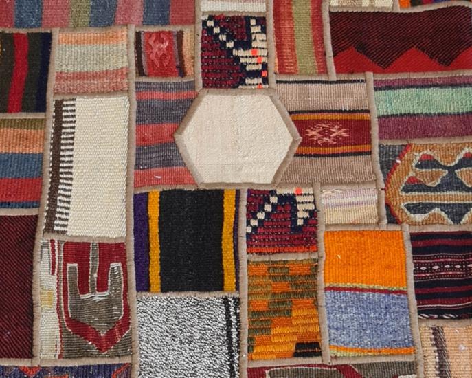 El dokuma Patchwork Halısı