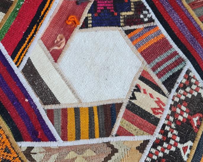 El dokuma Patchwork Halısı