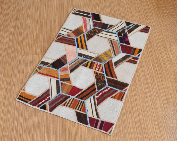 El dokuma Patchwork Halısı