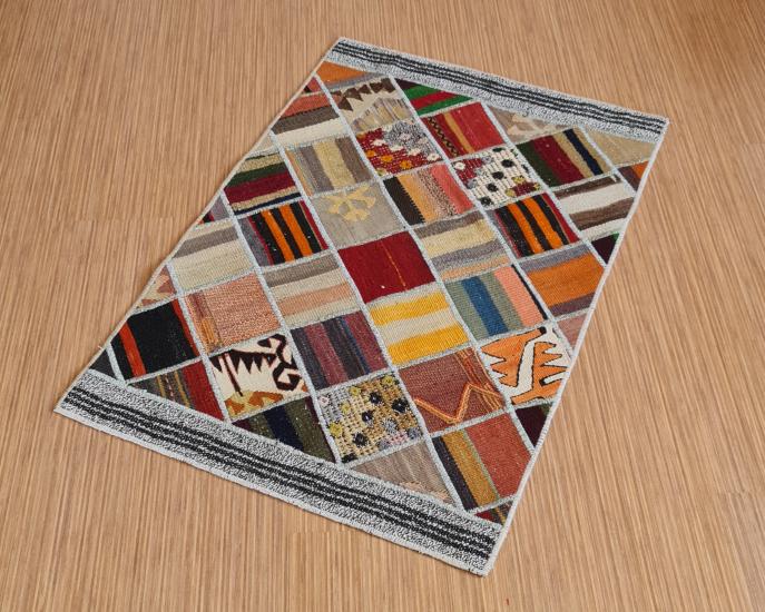El dokuma Patchwork Halısı