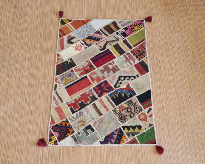 El dokuma Patchwork Halısı