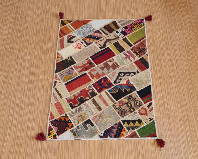 El dokuma Patchwork Halısı
